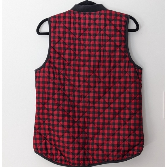 Old Navy Women’s Buffalo Plaid Quilted Vest XS NWOT - Picture 2 of 7